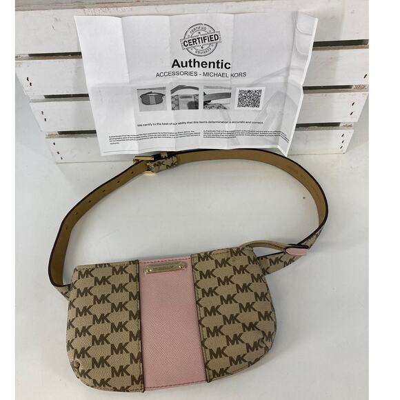 MICHAEL KORS SIGNATURE SAFFIANO LEATHER BELT BAG FANNY PACK - Picture 1 of 11
